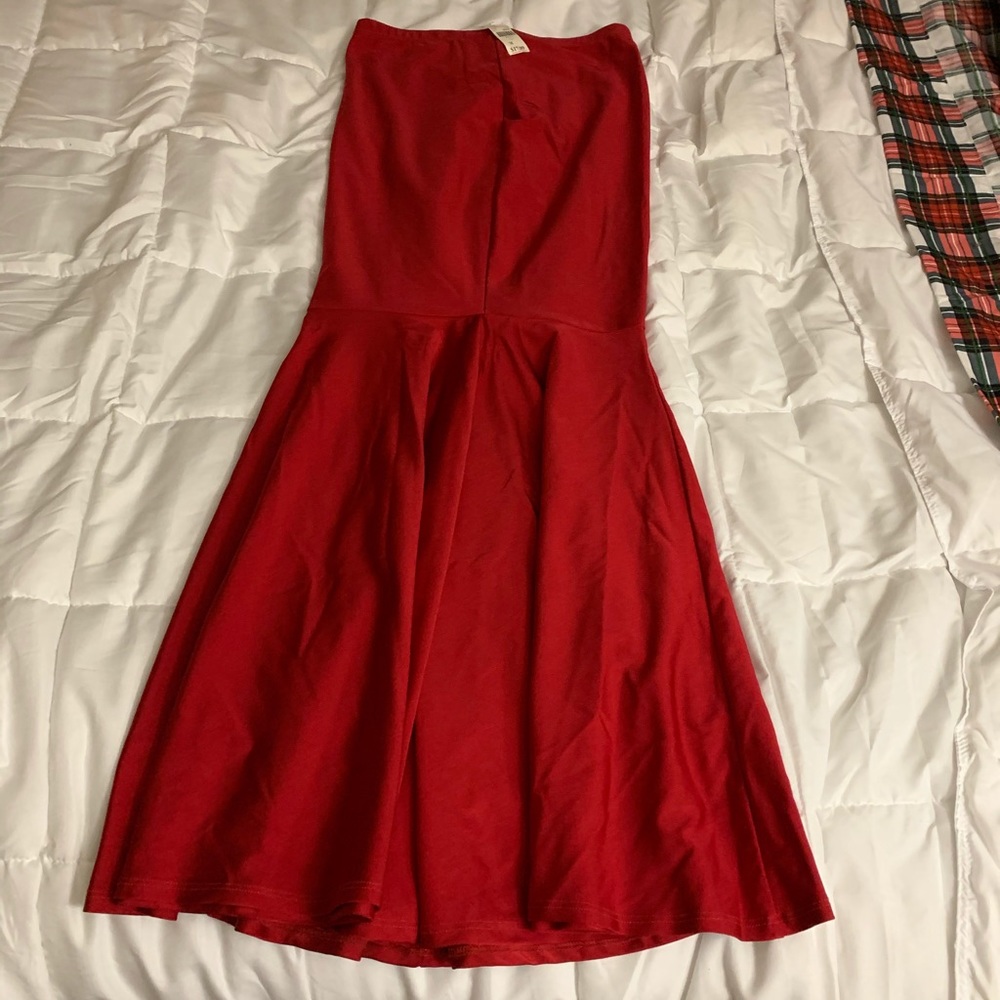 Red Mermaid Maxi Skirt